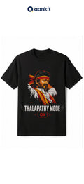 THALAPATHY MODE ON Black Graphic T-Shirt for Unisex