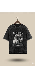 Death Note Vintage Wash Oversized T-Shirt for Men & Women | Anime Graphic Tee