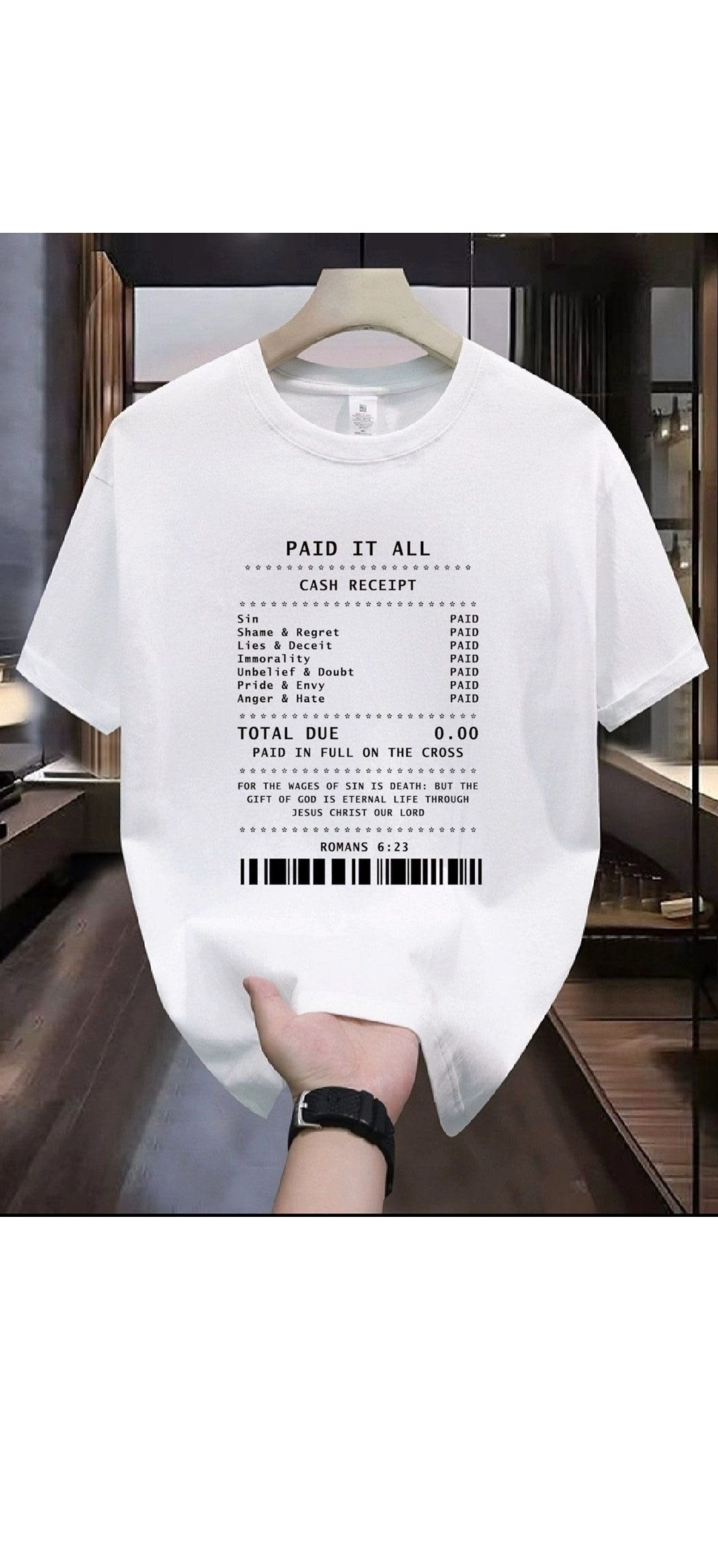 Paid It All Graphic Oversized White T-Shirt for Unisex | Aesthetic Streetwear Tee