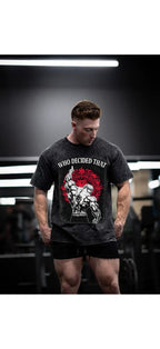 Who Decided That Oversized T-Shirt | Vintage Wash Anime Streetwear Tee