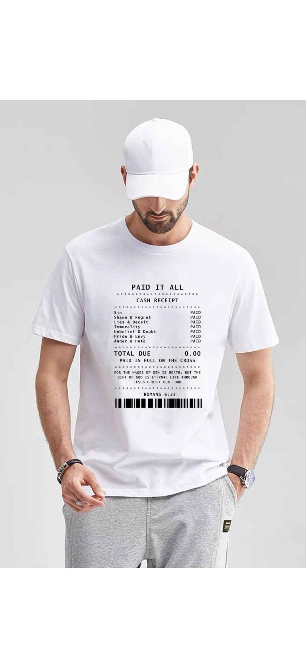 Paid It All Graphic Oversized White T-Shirt for Unisex | Aesthetic Streetwear Tee