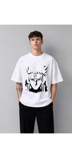 Naruto Sharingan T-Shirt | White Anime Graphic Tee for Men & Women