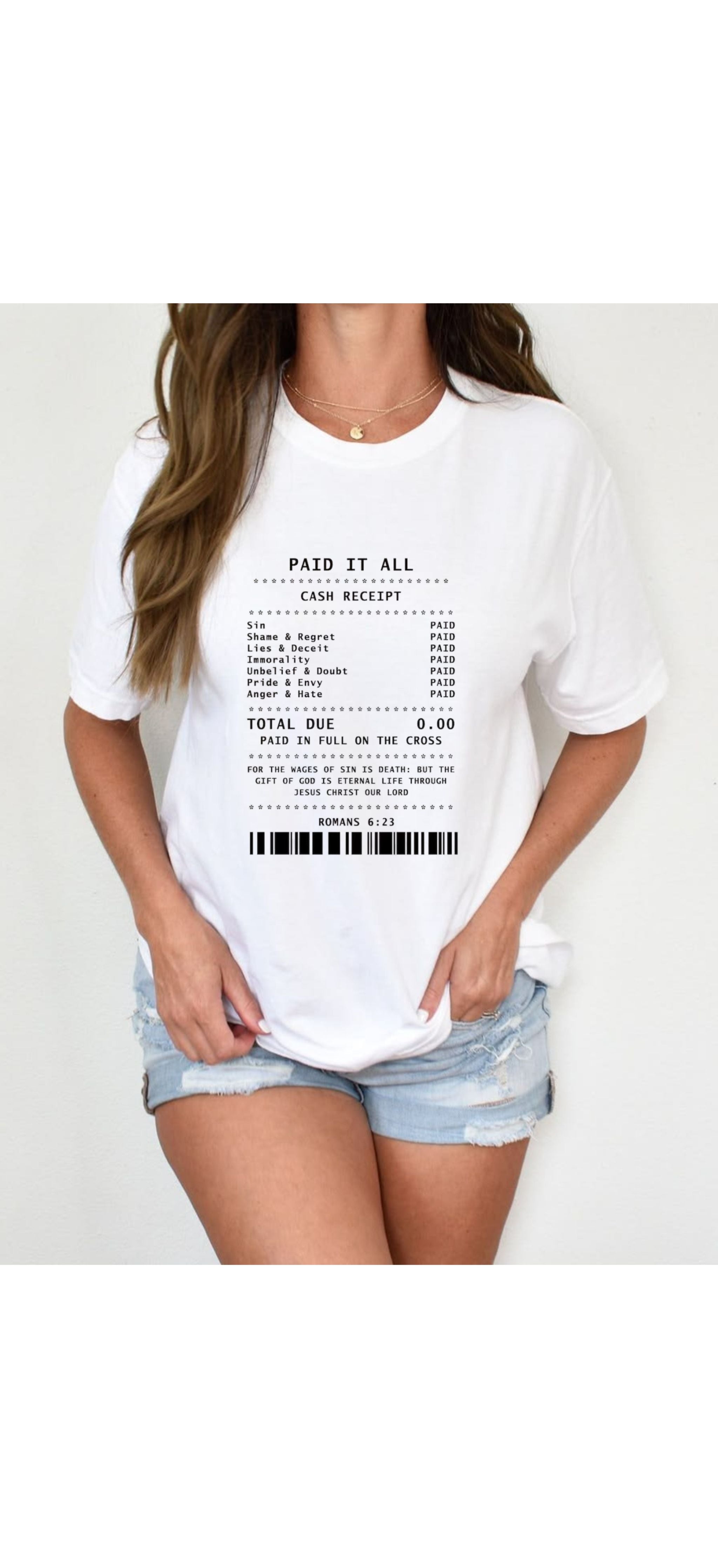 Paid It All Graphic Oversized White T-Shirt for Unisex | Aesthetic Streetwear Tee